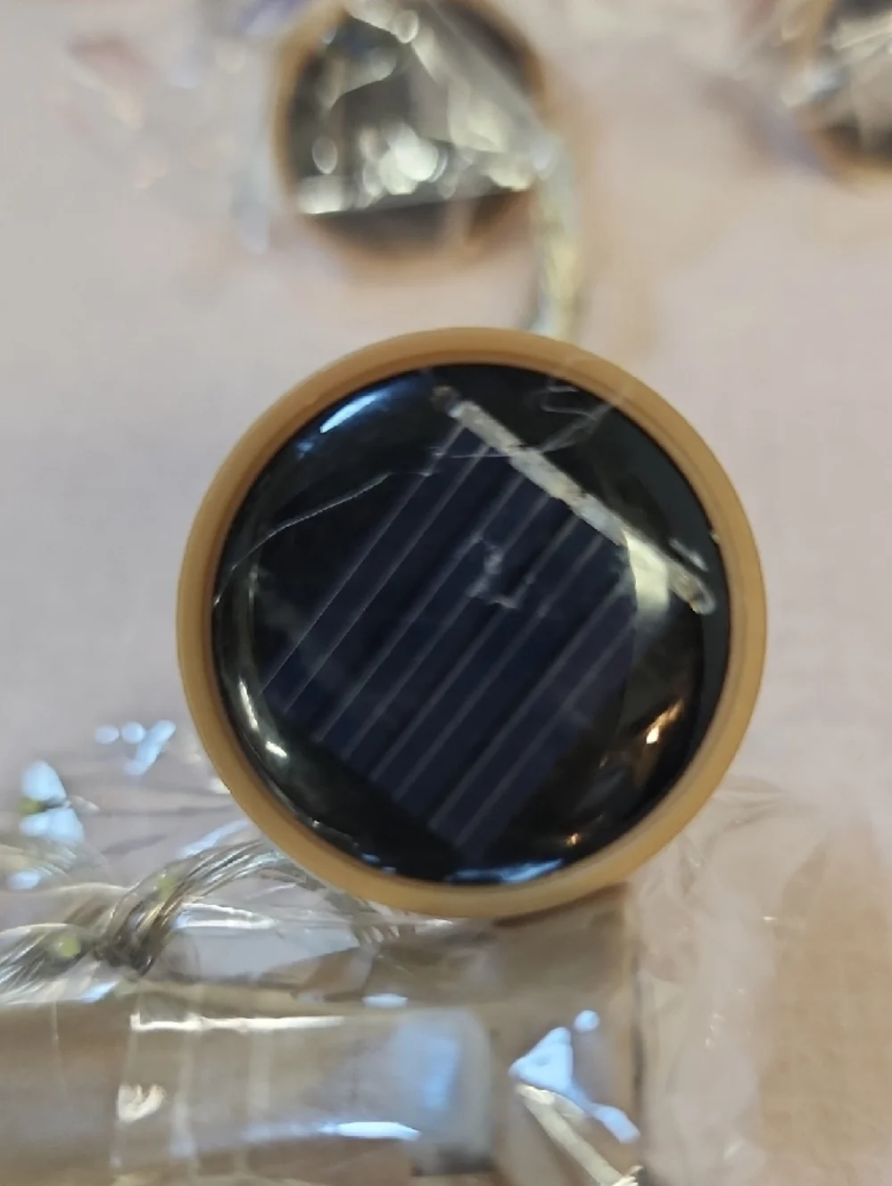 Set Of 6 Brown Solar Fairy Lights For Wine Bottles